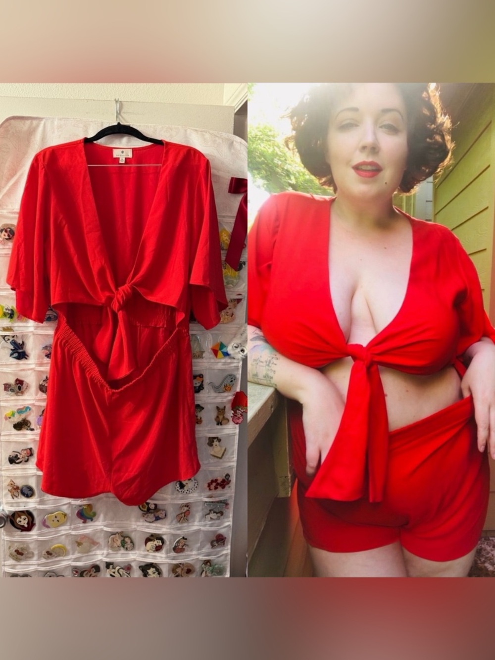 ✨2/$22✨Red socialite romper xxl